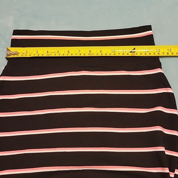 Black Halter top, black striped mini skirt & black & white midi BUNDLE - Picture 9 of 12